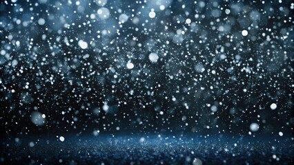 Obraz premium Panoramic texture of falling snow