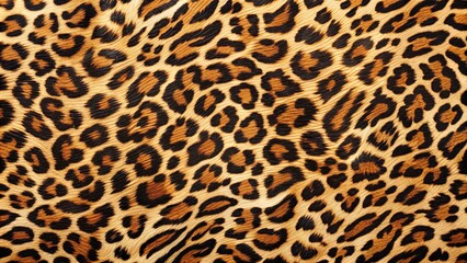 Panoramic texture of print fabric striped panther for background