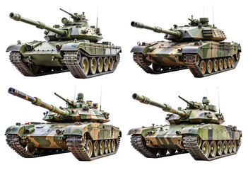 Set of military battle tank png