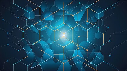 Obraz premium Vector Abstract science Background. Hexagon geometric design. EPS 10