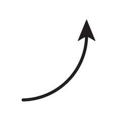 black arrow icon on white background. flat style. arrow icon for your web site design, logo, app, UI. arrow indicated the direction symbol. curved arrow sign.