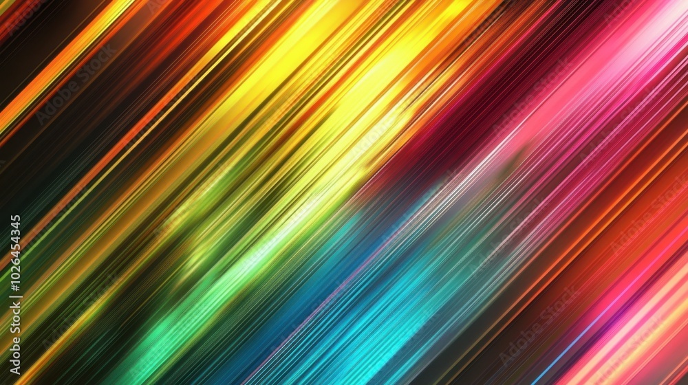 Poster a digital pattern of glowing lines in various colors, creating a dynamic and futuristic look perfect