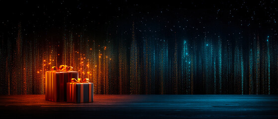 Obraz premium christmas gift box