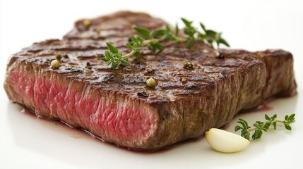 Juicy Grilled Steak with Fresh Herbs and Garlic