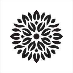 Elegant Blooms: Flower Silhouette Art