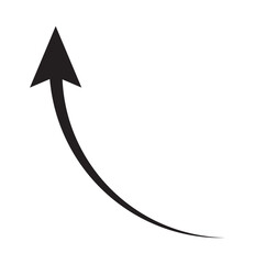 wavy curved Long arrow icon. long line arrow vector. flat style Arrow symbol. arrow on a white background. vector illustration. Curve arrow icon vector illustration. black arrow . black curve arrow .