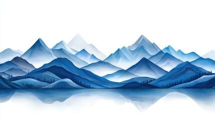Fototapeta premium Serene Beauty of Spiti Valley - Minimalist Anime Vector Illustration with Muted Colors