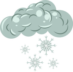 Cartoon Cloud Snowfall drop illustration