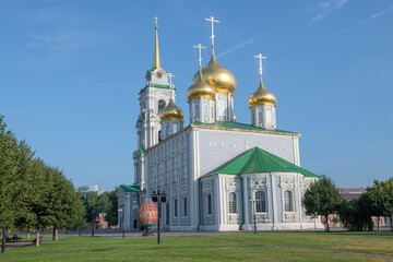 Cathedral of the Assumption of the Blessed Virgin Mary in the Tula Kremlin on a sunny July morning