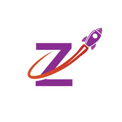 Letter Z with Rocket logo