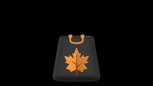 The Autumn Shopping Bag Icon is the perfect digital asset for any fall-inspired marketing and promotional campaigns. This delightful 2-second animated icon features a stylish shopping bag,