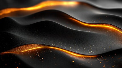 Elegant Black Wallpaper with Subtle Golden Gradient