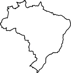 outline brazil map