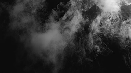 Elegant Smoke Patterns on Black Background