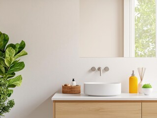Fun kids bathroom with animalshaped accessories, bright lighting, and a simple, lowprofile sink, childfriendly, kids space