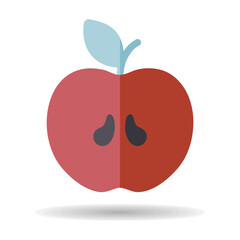 Apple isolated design vector icon. Fruit sign
