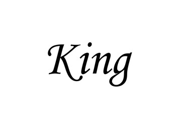 king text pattern on white background 