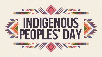 Fototapeta premium Indigenous Peoples' Day Celebration with Geometric Design