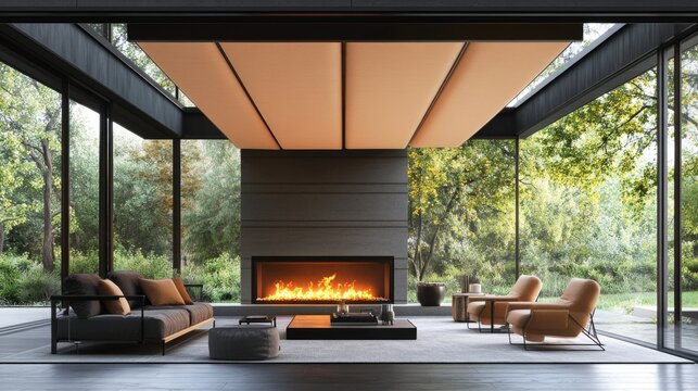 Cozy living space with a fireplace, perfect for relaxing and socializing
