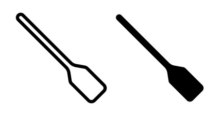 Paddle Icons set in solid and thin line style