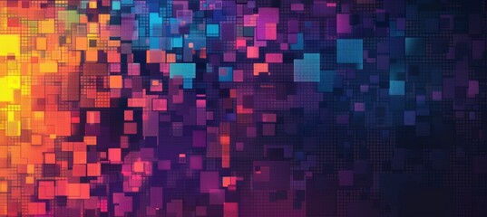 Vibrant Multicolored Mosaic Grid for Creative Branding and Modern Design