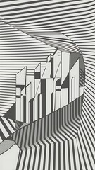 Obraz premium Abstract white and gray color, modern design stripe background with geometric shape. Vector illustration.