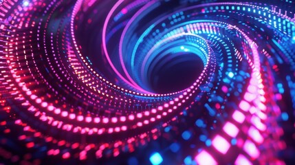 Neon Spiral Pattern for Tech Launch and Music Festival Creative Designs