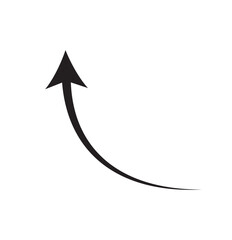 vector icon of a thin long arrow. Black arrows vector illustration. Icons isolated. black long arrow. Black arrows set. Curved arrows. Arrow sign. Curved arrow pointing right. Black and red arrow.