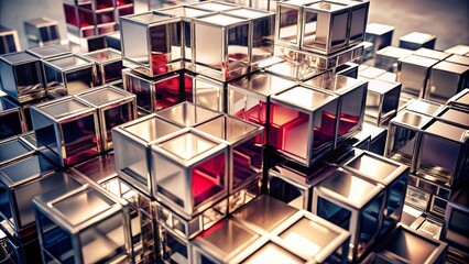 Abstract Cubic Background in Low Light - Perfect for Modern Design and Creative Projects