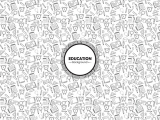  Set of School and Education Icons Vector Pattern Design
