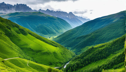 Fototapeta premium Valles verdes