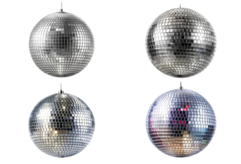Set of disco ball coloring png