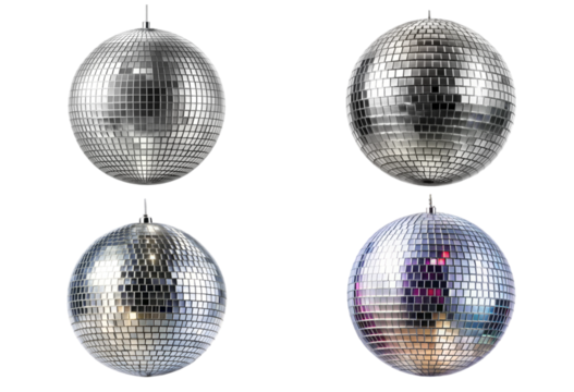 Set of disco ball coloring png