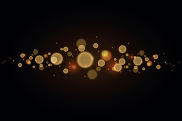 abstract glowing bokeh lights. Bokeh lights effect isolated on transparent background.