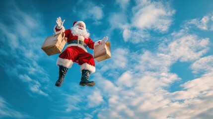 The Santa Claus in Sky