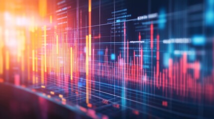 Fototapeta premium Abstract Digital Data Visualization for Financial Analysis