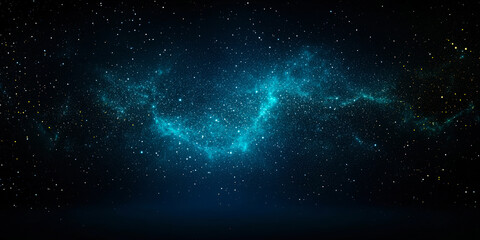 View into space, only a wonderful clear starry sky, nothing else, darkblue, darkblack gradient background 