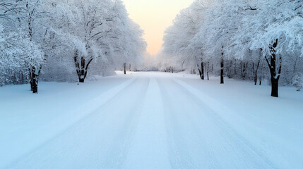 Obraz premium snow covered trees in winter