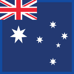 Fototapeta premium Web Flag of Australia clip art vector design.