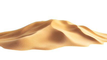 Obraz premium Abstract Sand Pile, Sculpted Dune Isolated on White, Side View, with Clipping Path png