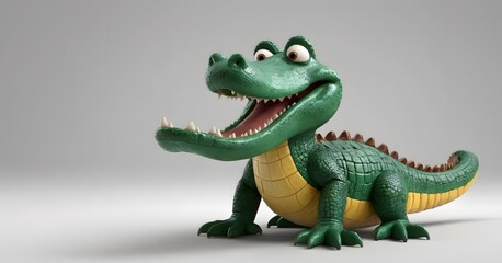 Obraz premium cute crocodile on a white background