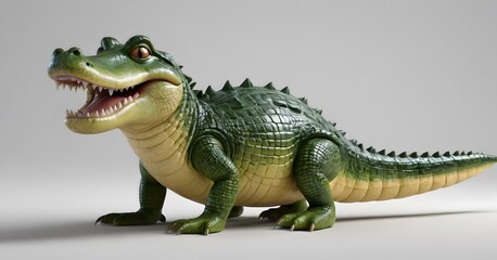 Obraz premium cute crocodile on a white background