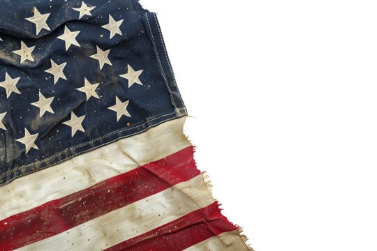 Vintage-style American flag with stars, suitable for patriotic or retro-themed designs