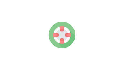 lifesaver flat icon isolated on a white background