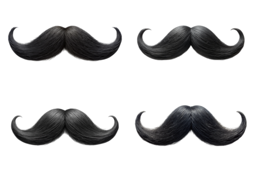 Set of black mustache png
