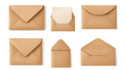 Collection of Various Brown Envelopes in Different Styles