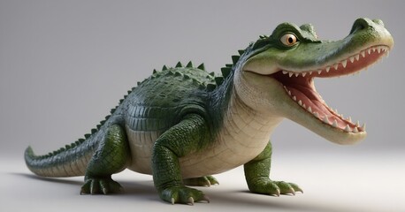 Obraz premium cute crocodile on a white background