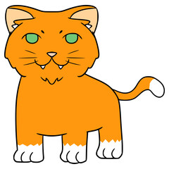 cat illustration hand drawn isolated vector