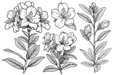 A colorful illustration of various flowers and leaves, ideal for use in designs and presentations about nature and the environment
