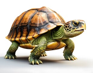Obraz premium AI generated cute turtle on a white background